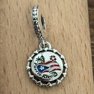 Pandora I Love Puerto Rico Exclusive Charm Pendant, S925 Silver Bracelets